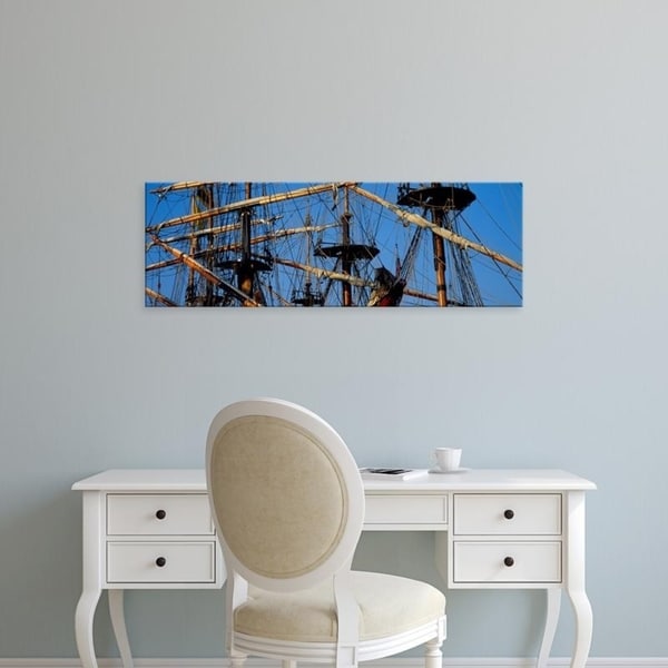 Easy Art Prints Panoramic Images's 'Rigging of a tall ship, Finistere, Brittany, France' Premium Canvas Art