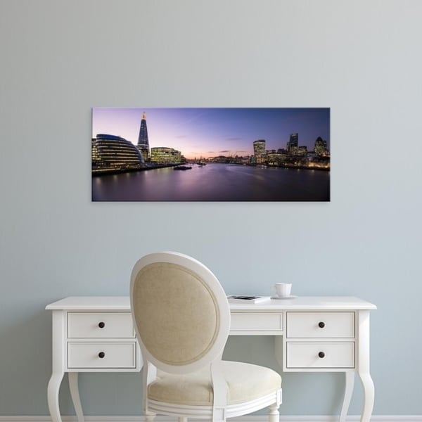 Easy Art Prints Panoramic Images's 'View of The Shard and City Hall from Tower Bridge, Southwark, London, England' Canvas Art
