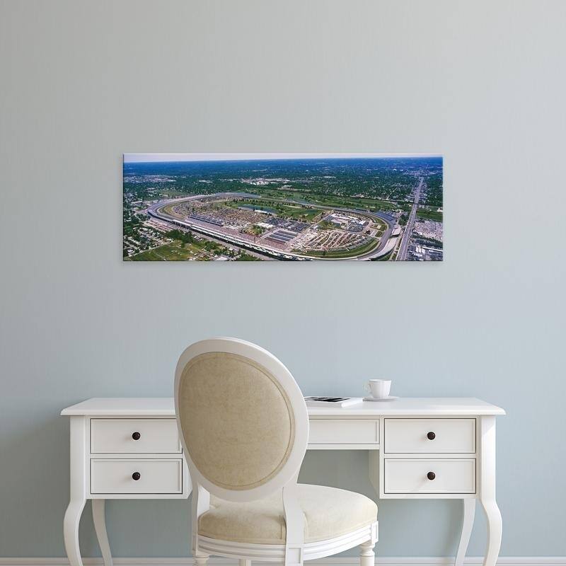 Easy Art Prints Panoramic Images's 'Aerial View Of A Racetrack, Indianapolis Motor Speedway, Indianapolis, Indiana' Canvas Art