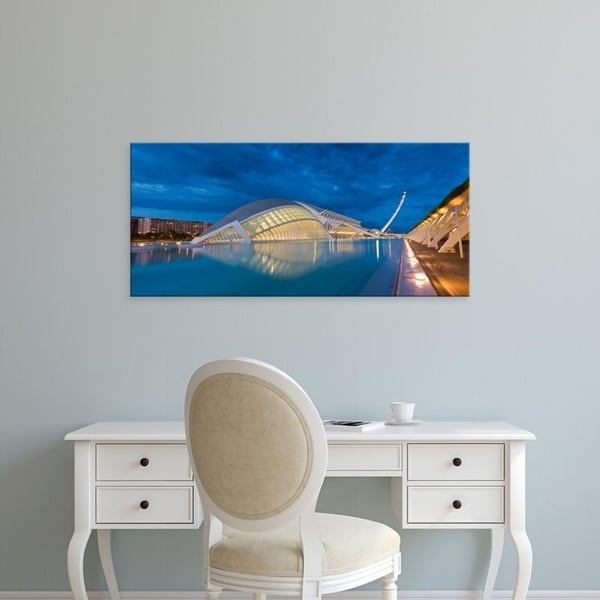Easy Art Prints Panoramic Images's 'Museum, L'Hemisferic Planetarium, Valencia, Spain' Canvas Art
