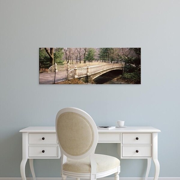 Easy Art Prints Panoramic Images's 'Arch bridge in a park, Central Park, Manhattan, New York City, New York State' Canvas Art