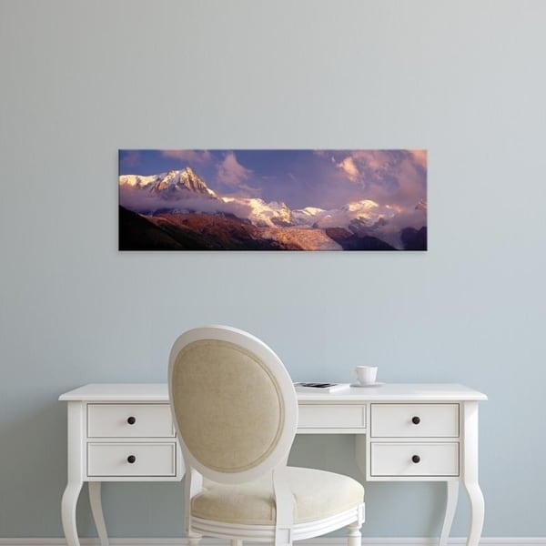 Easy Art Prints Panoramic Images's 'Haute-Savoie, Mountains, Mountain View, Alps, France' Premium Canvas Art