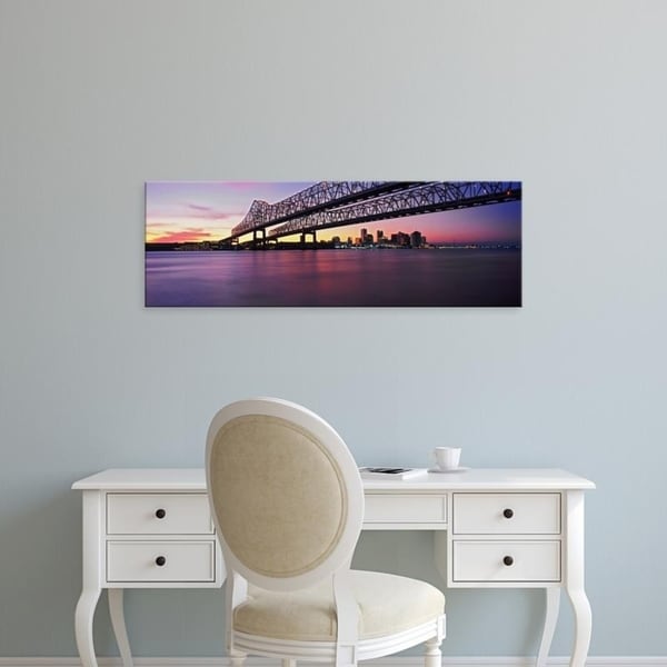 Easy Art Prints Panoramic Images's 'Crescent City Connection Bridge, River Mississippi, New Orleans, Louisiana' Canvas Art