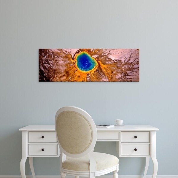 Easy Art Prints Panoramic Images's 'Hot spring, Grand Prismatic Spring, Yellowstone National Park, Wyoming' Canvas Art