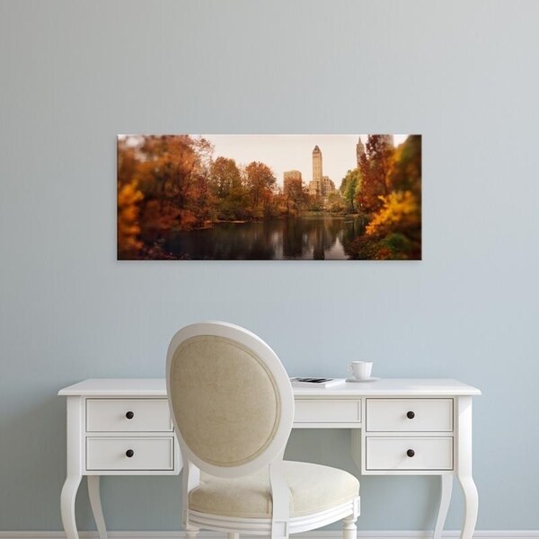 Easy Art Prints Panoramic Images's 'Park with buildings in the background, Central Park, Manhattan, New York City' Canvas Art