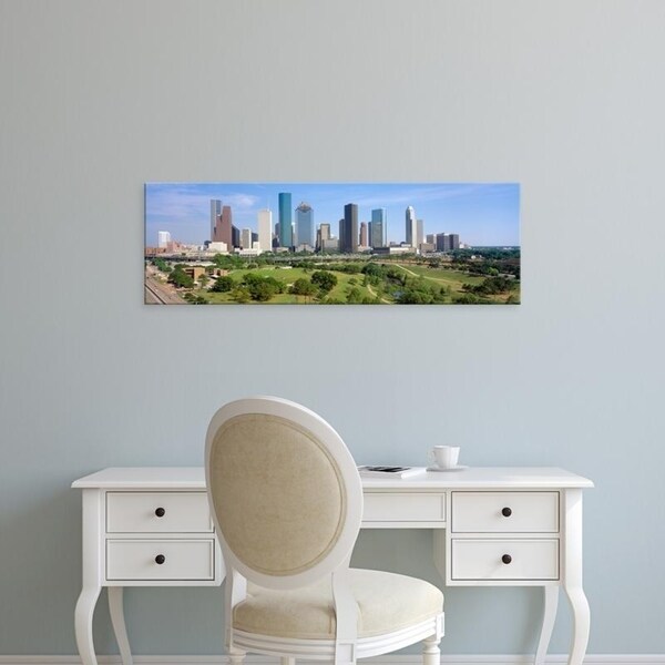 Easy Art Prints Panoramic Images's 'Houston Skyline, Memorial Park, Texas' Premium Canvas Art