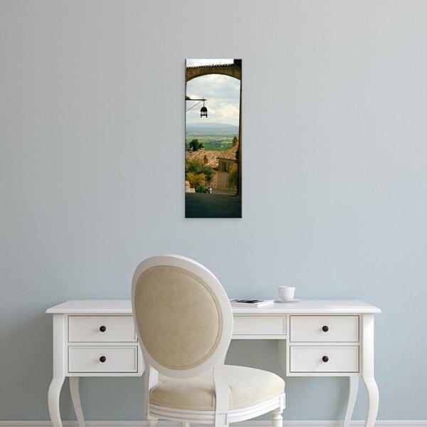 Easy Art Prints Panoramic Images's 'Umbrian countryside, Alleyway, Assisi, Perugia Province, Umbria, Italy' Canvas Art