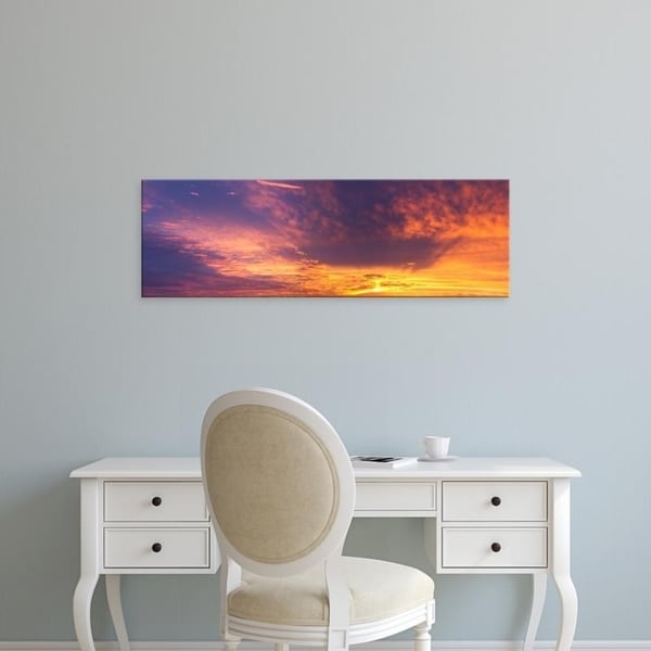 Easy Art Prints Panoramic Images's 'Clouds in the sky at sunset, Marion County, Illinois, USA' Premium Canvas Art