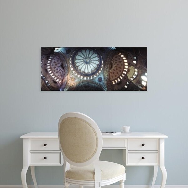 Easy Art Prints Panoramic Images's 'Interiors of a mosque, Blue Mosque, Istanbul, Turkey' Premium Canvas Art