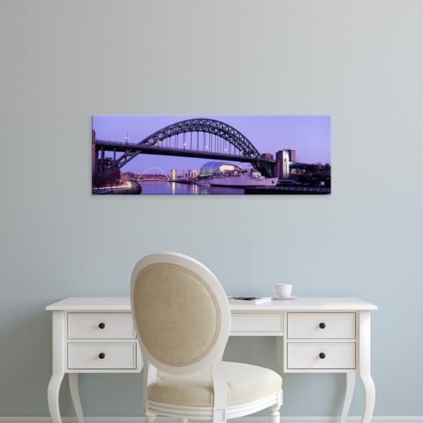 Easy Art Prints Panoramic Images's 'River, Tyne Bridge, Tyne River, Newcastle Upon Tyne, Tyne And Wear, England' Canvas Art