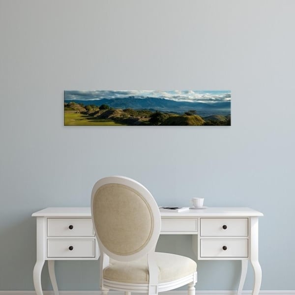 Easy Art Prints Panoramic Images's 'Elevated view of archaeological site, Monte Alban, Oaxaca, Mexico' Premium Canvas Art