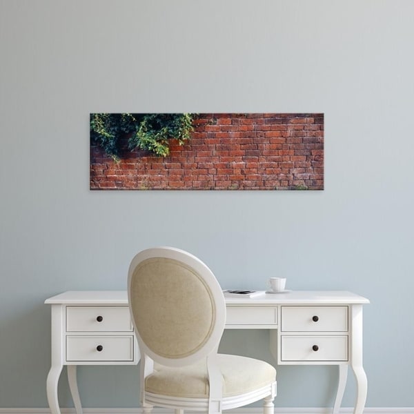 Easy Art Prints Panoramic Images's 'Close-up of a brick wall with ivy, England' Premium Canvas Art