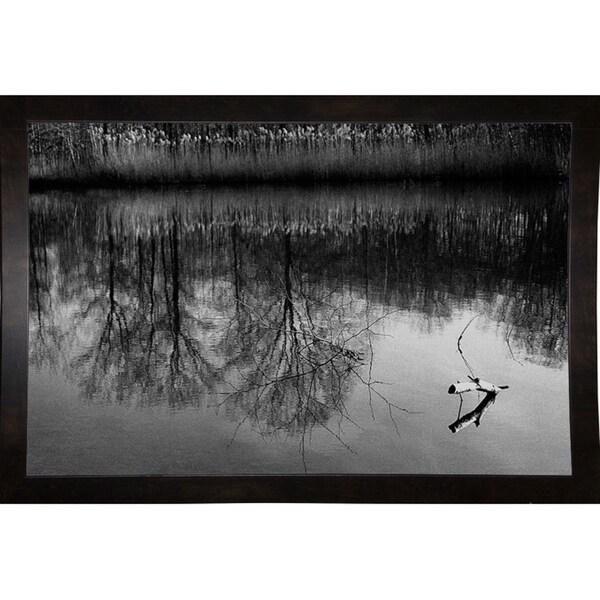 Reflection And Branch-HARLAN70317 Print 17"x26" by Harold Silverman - Landscapes