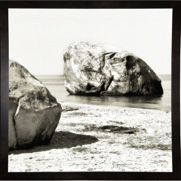 Shoreline Boulders - Mono-HARBEA68910 Print 20"x20" by Harold Silverman - Beach, Palms & Lighthouses