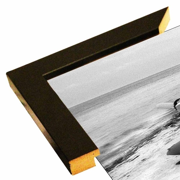 Tropical Key 3 Narrow B& W-HARBEA68932 Print 10"x26" by Harold Silverman - Beach, Palms & Lighthouses