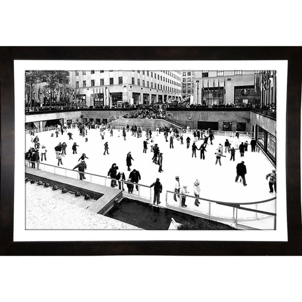 Skating At Rockefeller Rink Nyc -HARBUI86776 Print 13.5"x20" by Harold Silverman - Buildings & Cityscapes