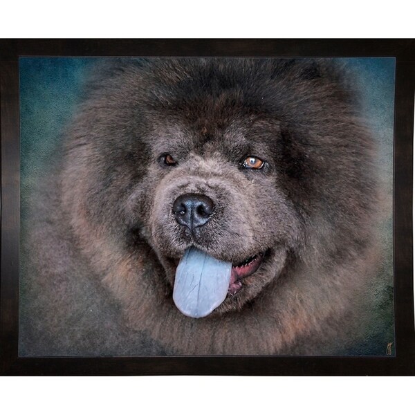 Blue Chow Chow Portrait-JAIJOH139680 Print 10.75"x13.25" by Jai Johnson
