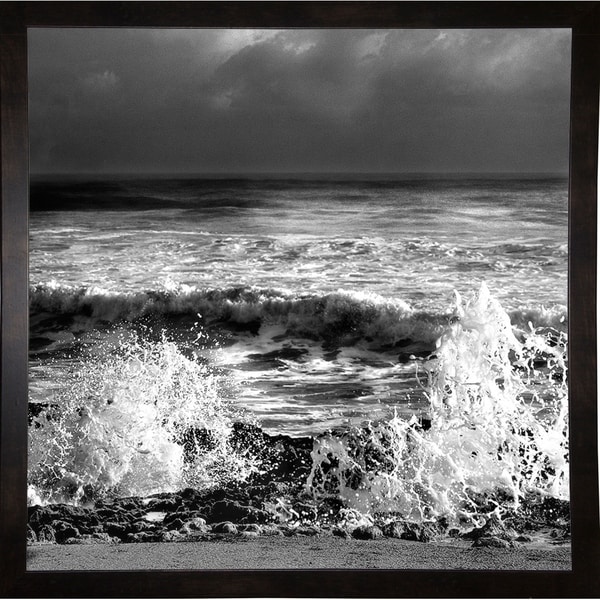 Twin Wave Sprays-HARBEA74711 Print 20"x20" by Harold Silverman - Beach, Palms & Lighthouses