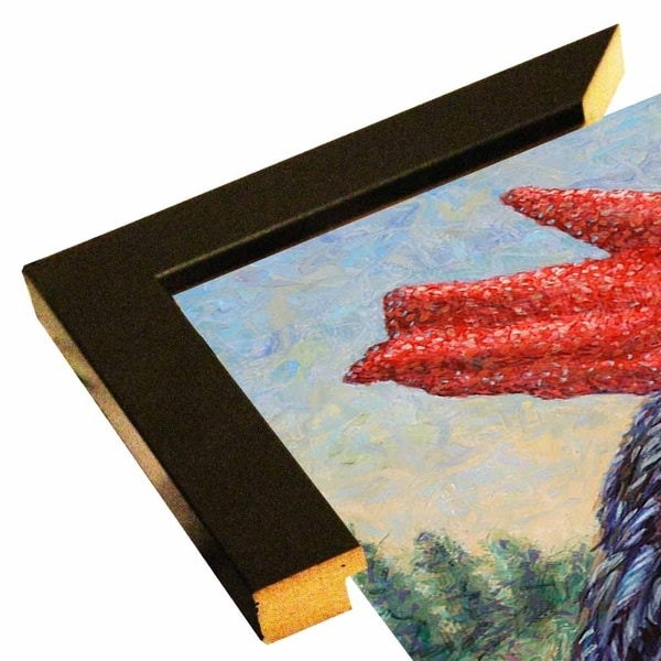 Blue Rooster-JAMJOH131706 Print 14"x10" by James W. Johnson