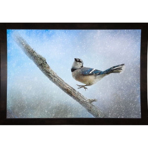 Bluejay In The Snow-JAIJOH140325 Print 13.25"x20" by Jai Johnson