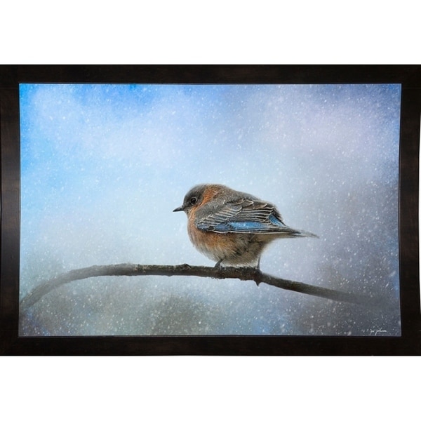 Bluebird In The Snow-JAIJOH140324 Print 13.25"x20" by Jai Johnson