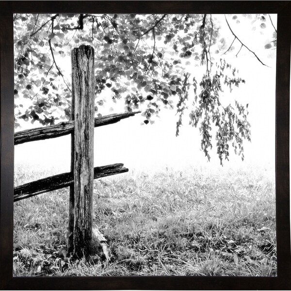 End Of The Fence-HARTRE68991 Print 18.25"x18.25" by Harold Silverman - Trees & Old Fences