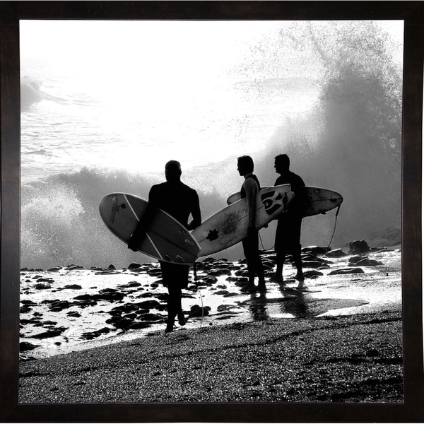 The Surfers-HARBEA74712 Print 7"x7" by Harold Silverman - Beach, Palms & Lighthouses