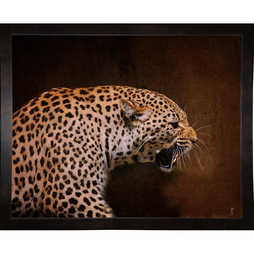 Snarling Leopard-JAIJOH139892 Print 10.75"x13.25" by Jai Johnson