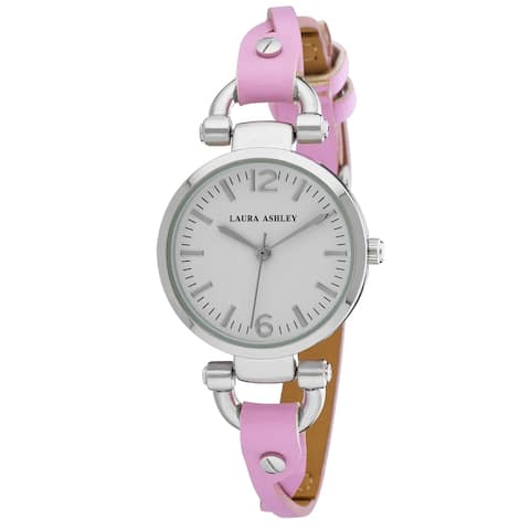 Laura Ashley Purple Ladies Dial Analog Display Twisted Band Round Watch