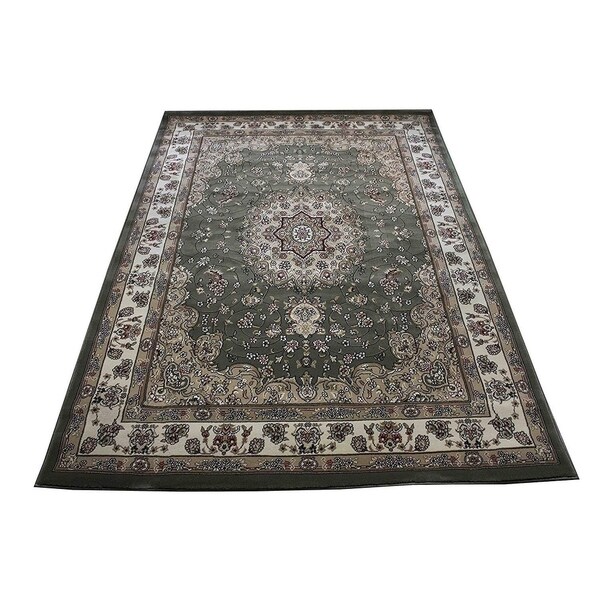 Traditional Persian Rug Carpet Tabriz 412 Sage Green