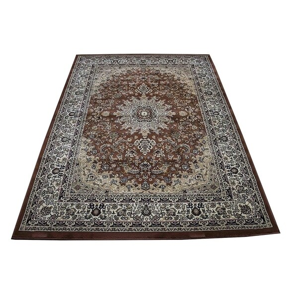 Traditional Persian Rug Carpet Tabriz 411 Light Brown