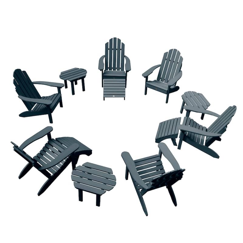 HIGHWOOD 12-Piece Adirondack Patio Conversation Set - Federal Blue
