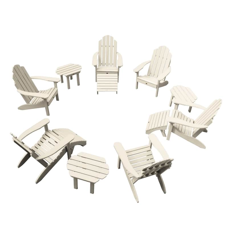 HIGHWOOD 12-Piece Adirondack Patio Conversation Set - Whitewash