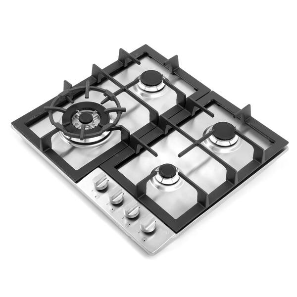 Shop Cosmo 24 In Gas Cooktop In Stainless Steel With 4 Sealed