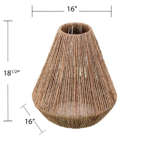 The Curated Nomad Westlake Seagrass Shade (16-inch Pendant)