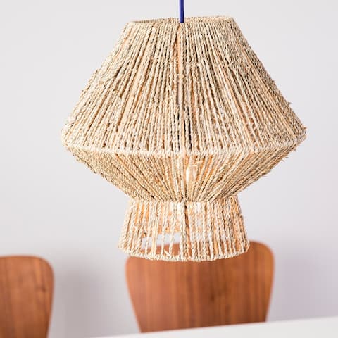 The Curated Nomad Westlake Seagrass 14-inch Pendant Shade