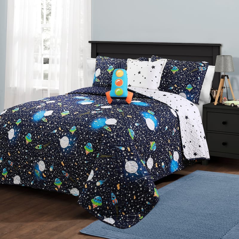 Lush Decor Universe Quilt Set - Full - Queen