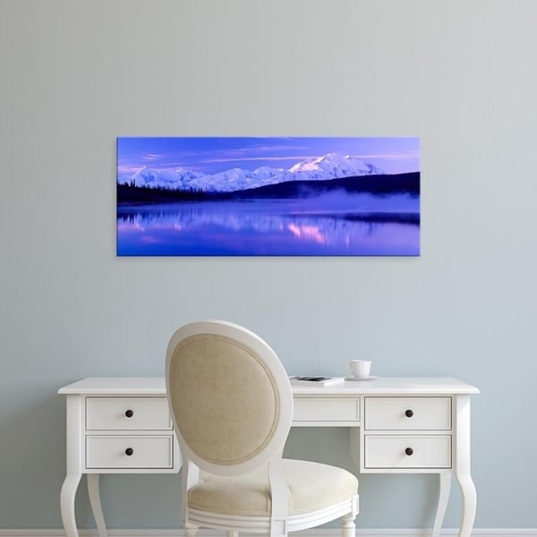 Easy Art Prints Panoramic Images's 'Snow mountains, Mt McKinley, Wonder Lake, Denali National Park, Alaska' Canvas Art