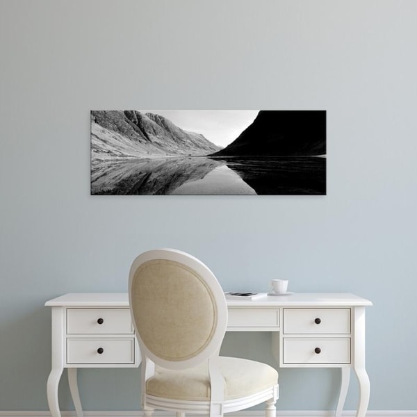 Easy Art Prints Panoramic Images's 'Mountains in a lake, Loch Achtriochtan, Glencoe, Highlands Region, Scotland' Canvas Art