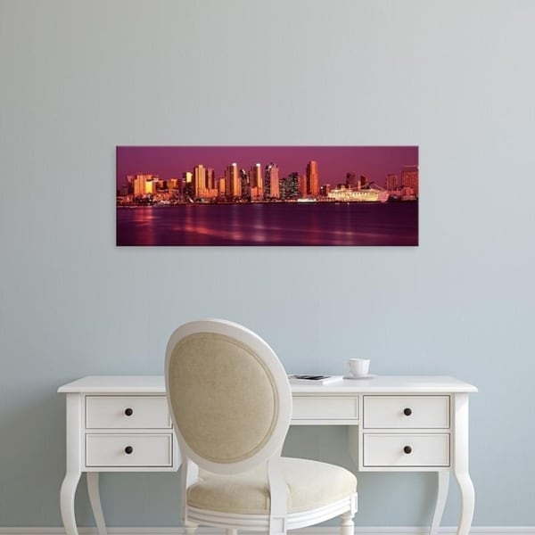 Easy Art Prints Panoramic Images's 'Buildings at the waterfront, San Diego, California, USA' Premium Canvas Art