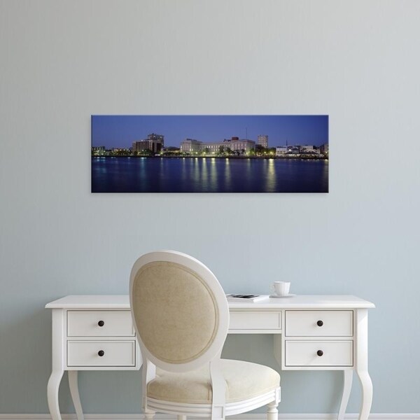 Easy Art Prints Panoramic Images's 'Waterfront, Cape Fear River, Wilmington, New Hanover County, North Carolina' Canvas Art