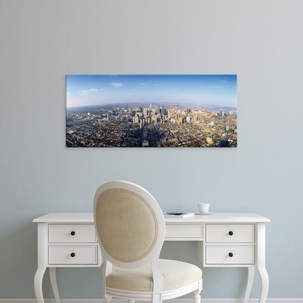 Easy Art Prints Panoramic Images's 'Aerial view of a city, Philadelphia, Pennsylvania, USA' Premium Canvas Art