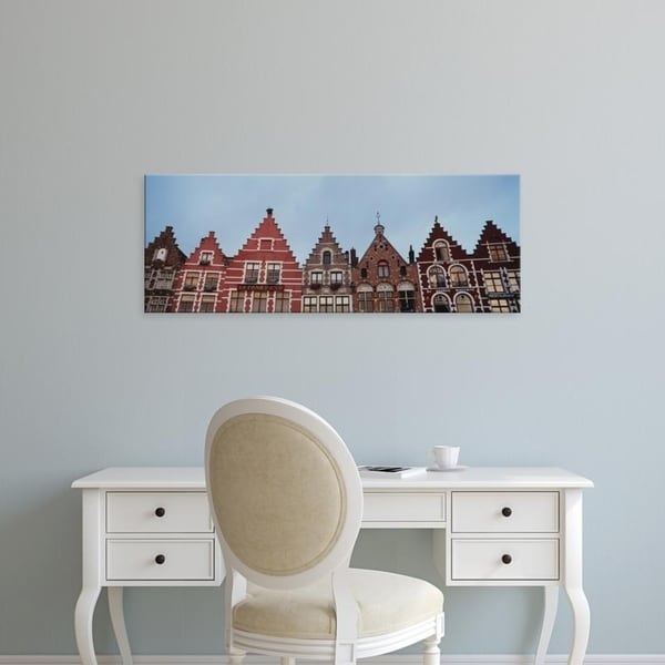 Easy Art Prints Panoramic Images's 'Low angle view of buildings, Bruges, Belgium' Premium Canvas Art