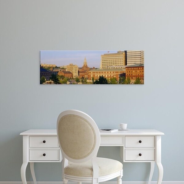 Easy Art Prints Panoramic Images's 'Panoramic view of a cityscape, Providence, Rhode Island, New England' Premium Canvas Art