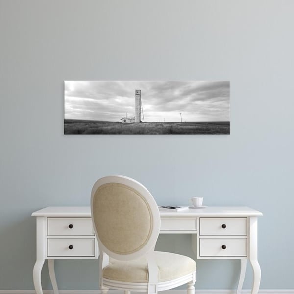 Easy Art Prints Panoramic Images's 'Barn near a silo in a field, Texas Panhandle, Texas, USA' Premium Canvas Art