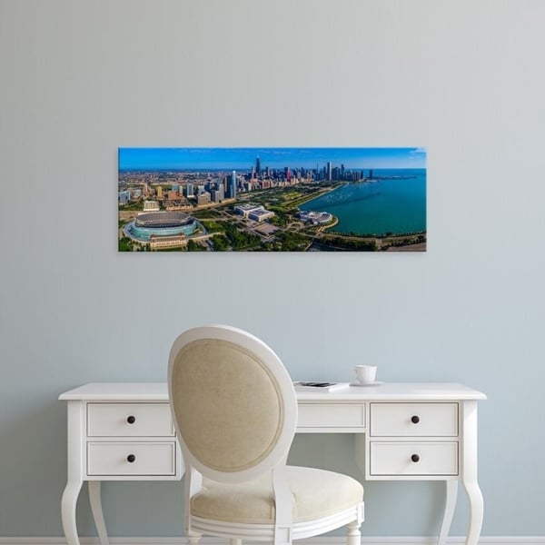 Easy Art Prints Panoramic Images's 'City at the waterfront, Lake Michigan, Chicago, Cook County, Illinois' Canvas Art