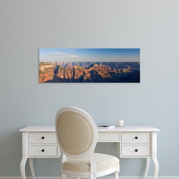Easy Art Prints Panoramic Images's 'Rock formations at a canyon, North Rim, Grand Canyon National Park, Arizona' Canvas Art