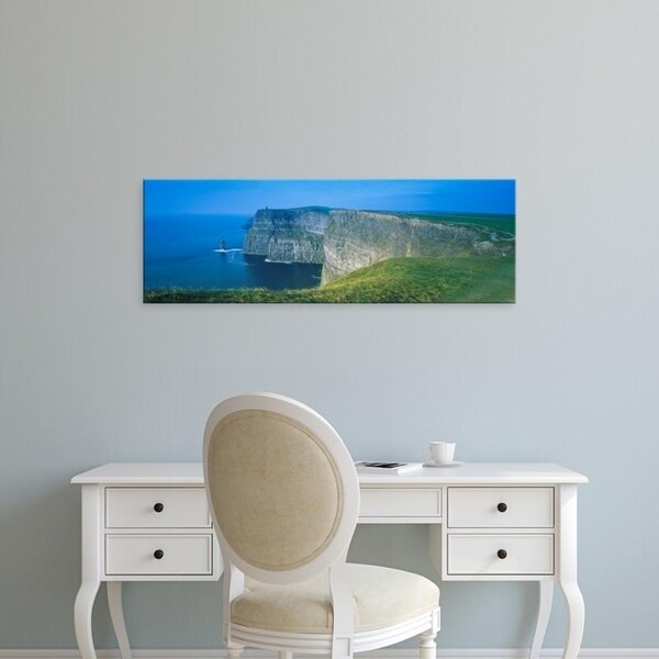 Easy Art Prints Panoramic Images's 'Rocks on Coast, Cliffs Of Moher, The Burren, County Clare, Republic Of Ireland' Canvas Art