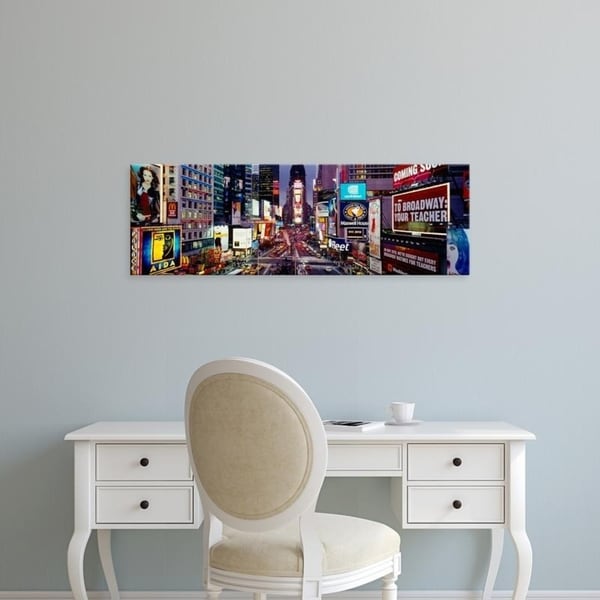 Easy Art Prints Panoramic Images's 'View of traffic on a road, Times Square, Manhattan, New York City, New York' Canvas Art