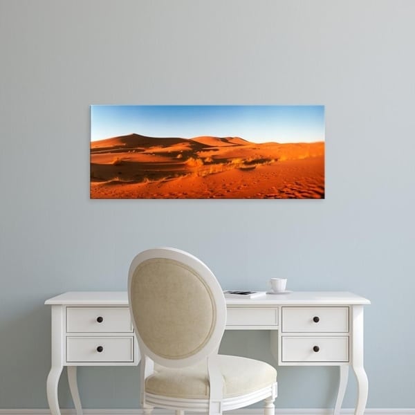 Easy Art Prints Panoramic Images's 'Desert at sunrise, Sahara Desert, Morocco' Premium Canvas Art